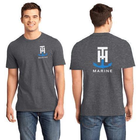 TH Marine Gear Small Charcoal Logo Front/Back Tee