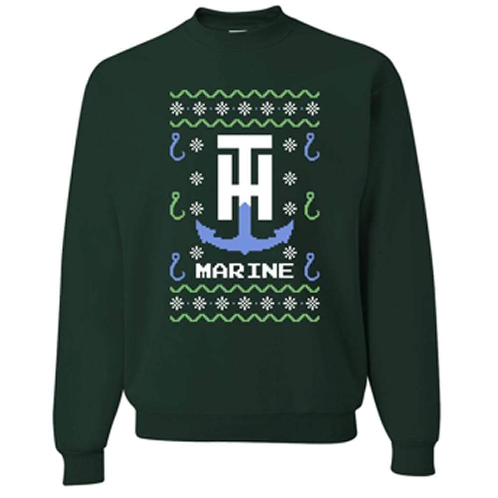 T-H Marine Supplies Small / Green Ugly Christmas Logo Sweatshirt