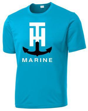 TH Marine Gear Small Neon Blue Short Sleeve Performance T-Shirt