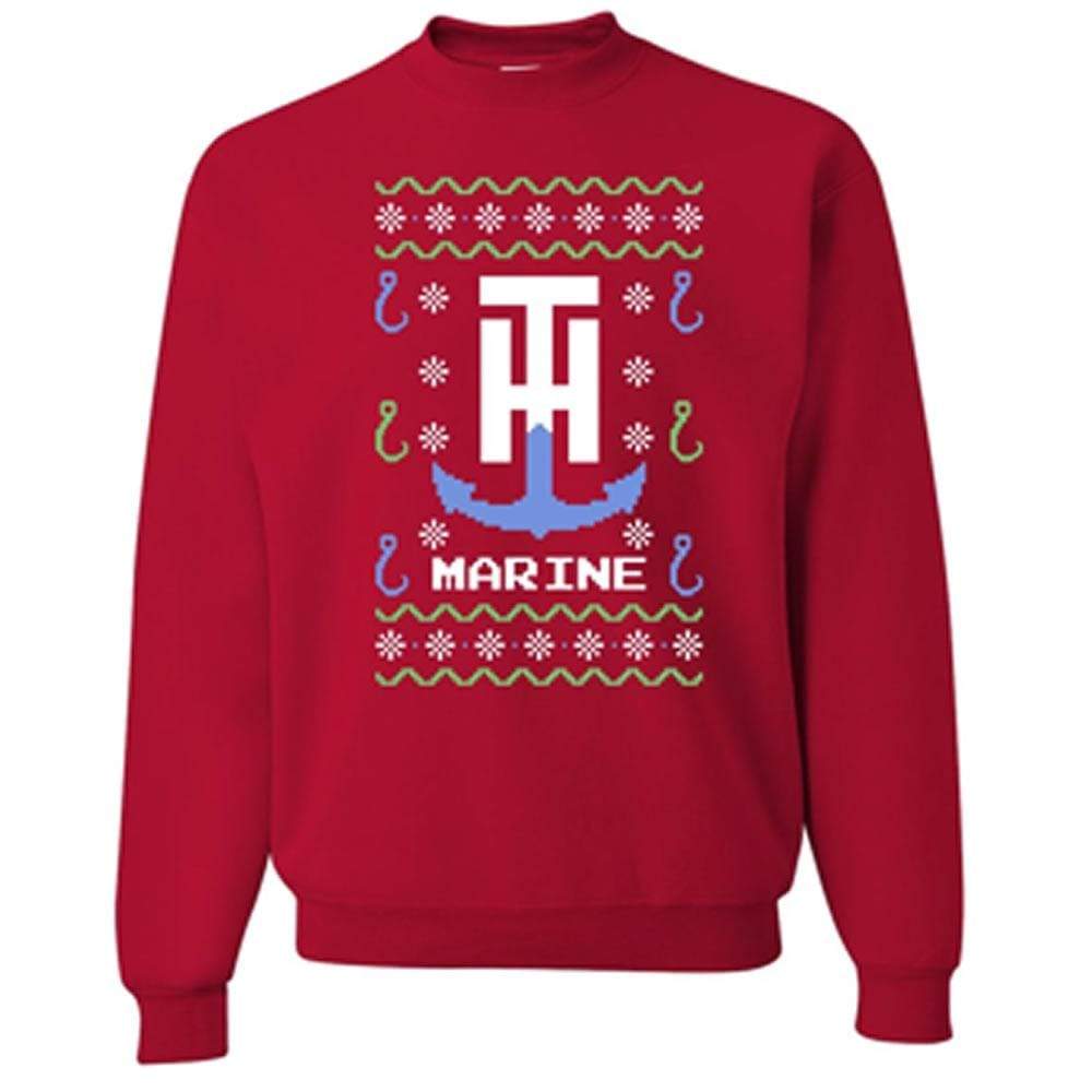 T-H Marine Supplies Small / Red Ugly Christmas Logo Sweatshirt