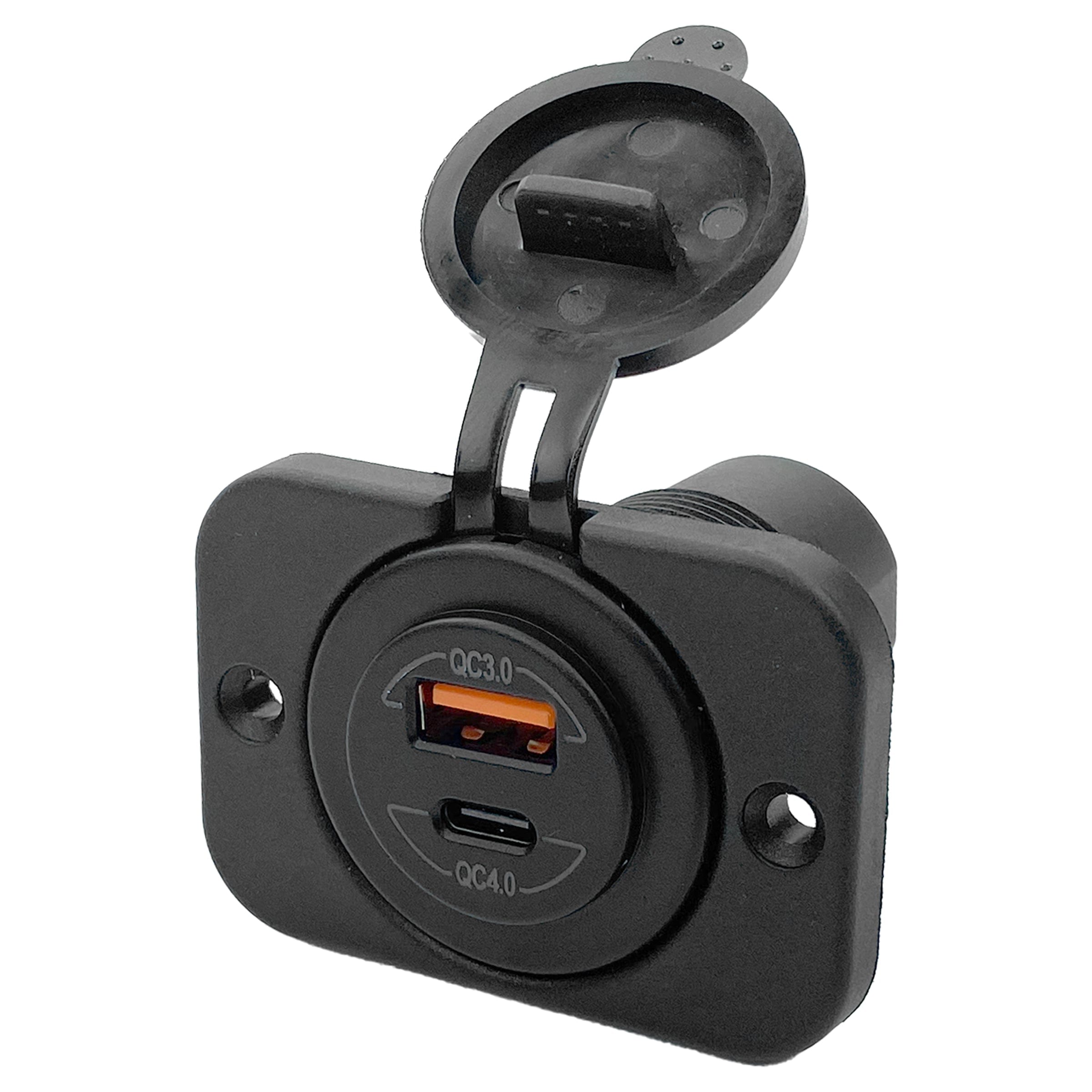 Socket 5v Socket USB 5V 2 Amp Charge - Panel Mounted USB A, C – T-H Marine Supplies