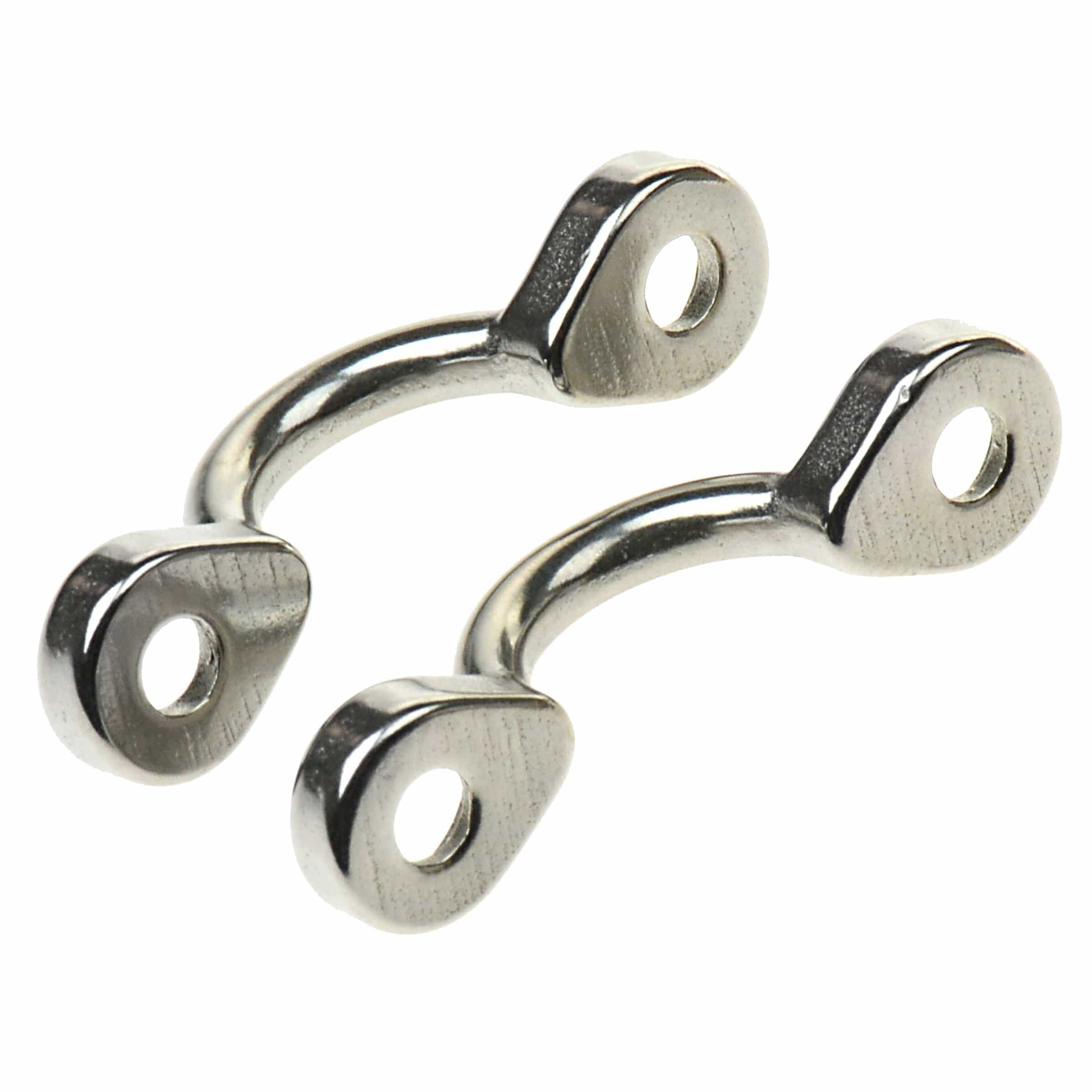 Marine Grade Stainless Steel Pad Eye Straps - 6 Piece Set For Kayak, Canoe & Boat Rigging (SS304)