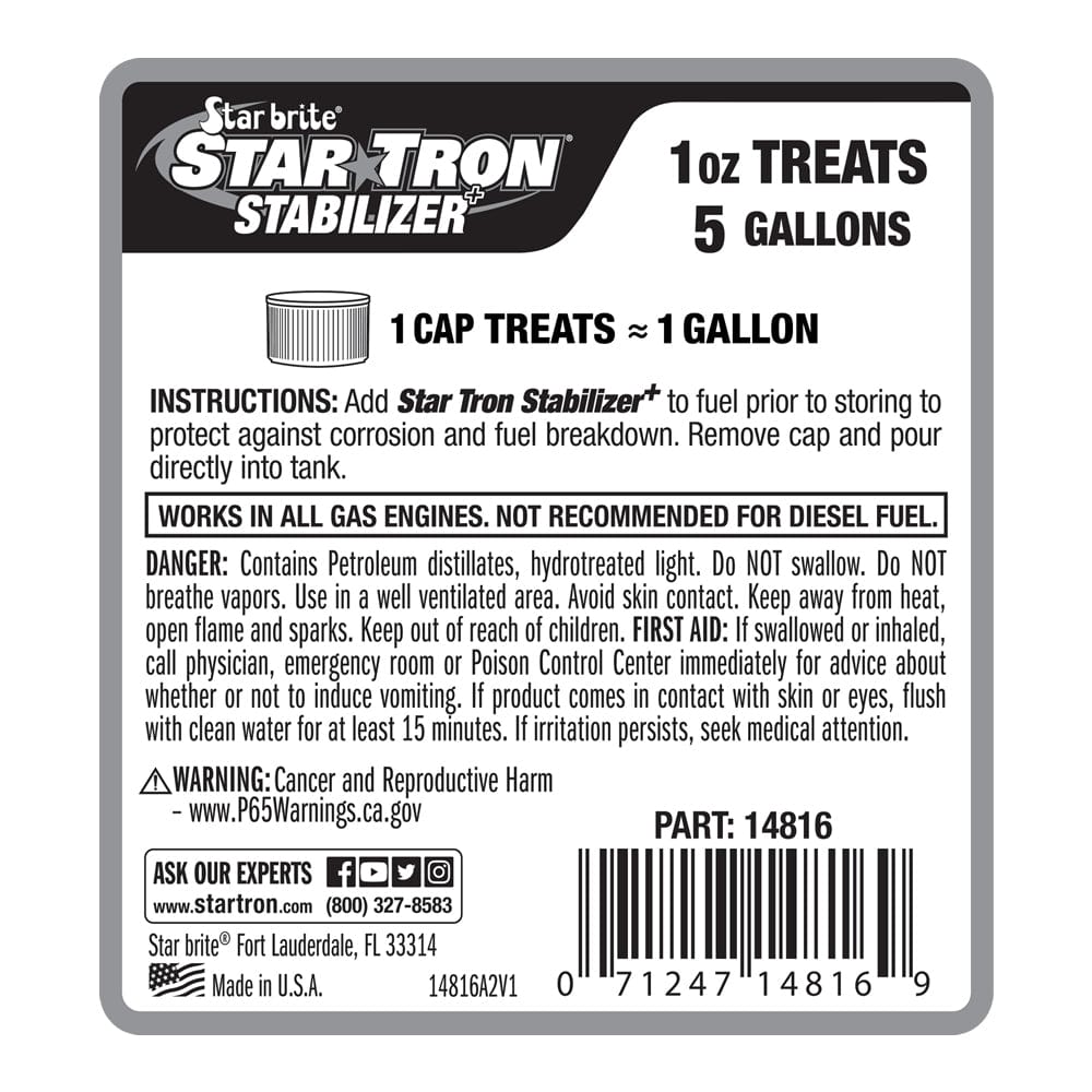 StarBrite Star Tron Stabilizer+ Fuel Storage
