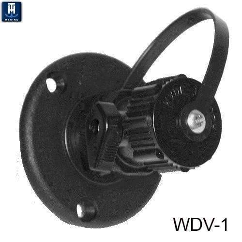 TH Marine Gear Straight with Shut-off Valve - Black (WDV-1-DP) Washdown Fittings