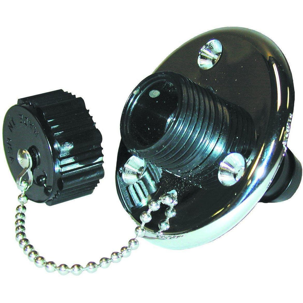 TH Marine Gear Straight without Shut-off Valve - Chrome (WD-1CP-DP) Chrome Washdown Fittings