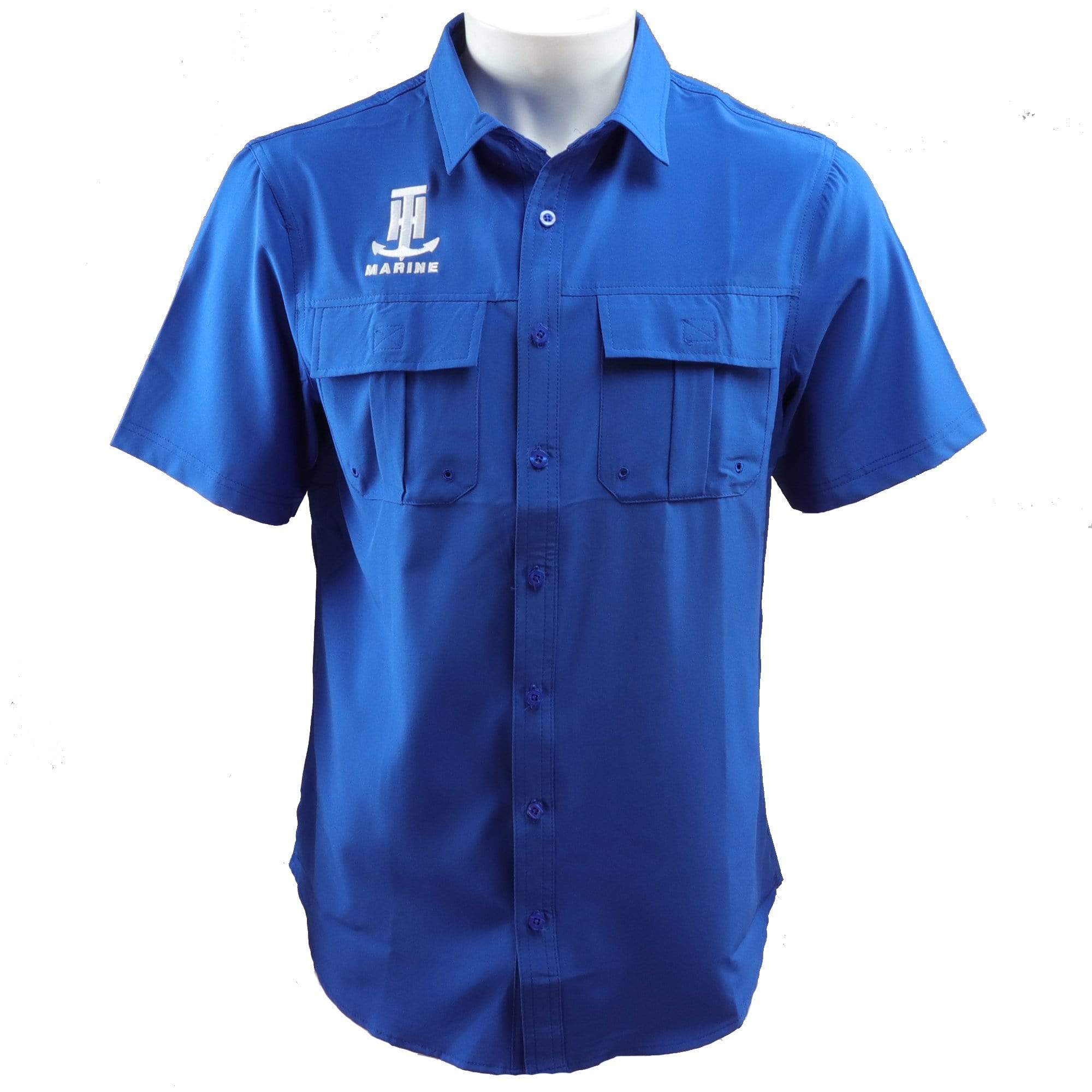 T-H Marine Royal Blue Performance Fishing Shirt Medium