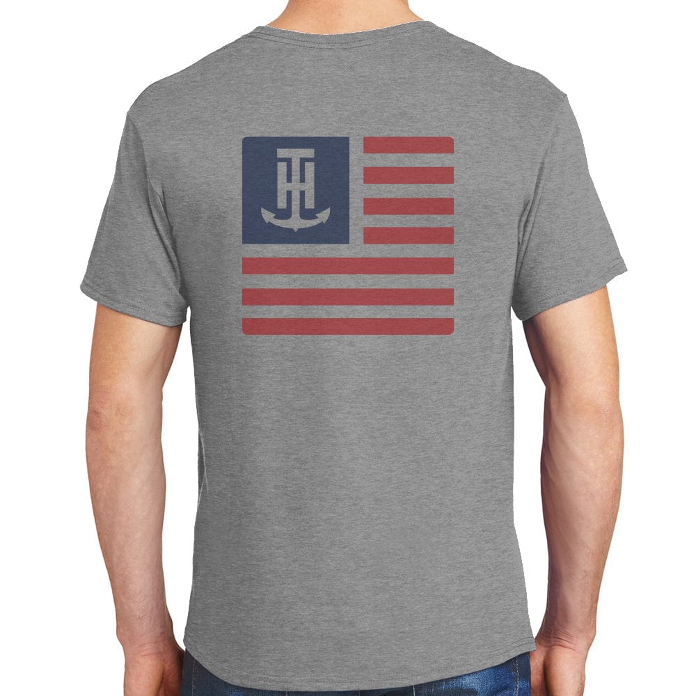 T-H Marine T-Shirt Small Gray T-H Marine Flag T-Shirt