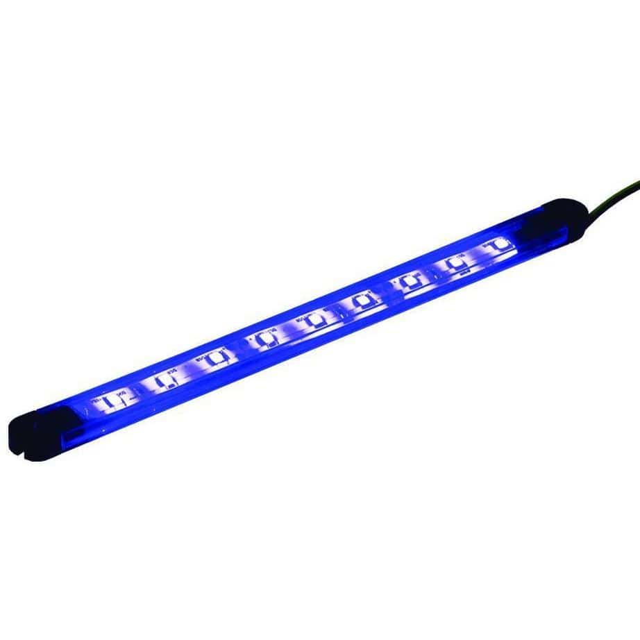 TH Marine Gear White / 12" Blue LED Flex Strip Lights with Track