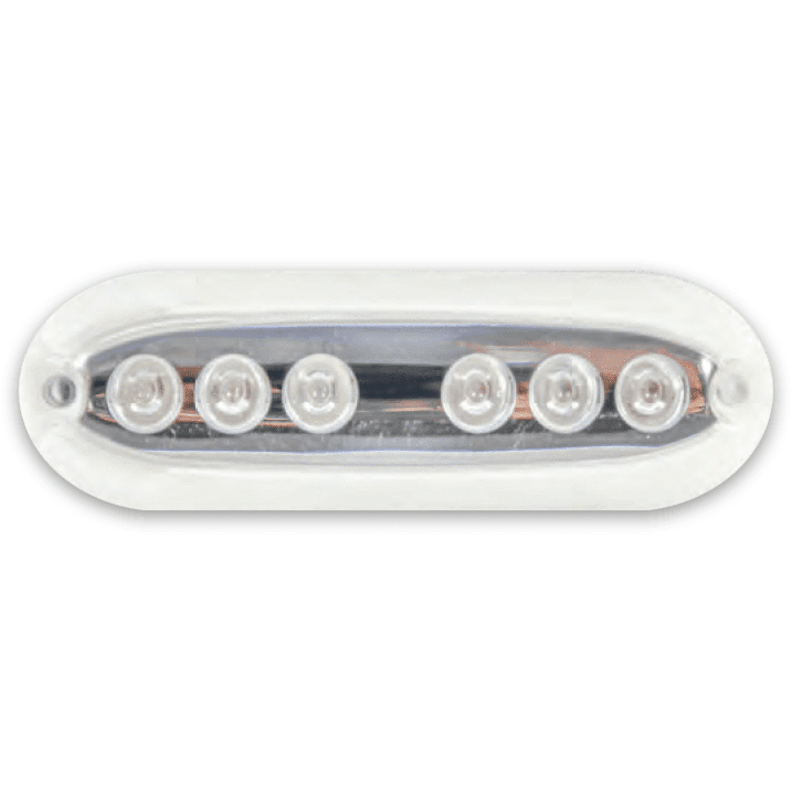 TH Marine Gear White (LED-33990-DP) Discontinued 6-LED Underwater Light, Fully Encapsulated, Oblong