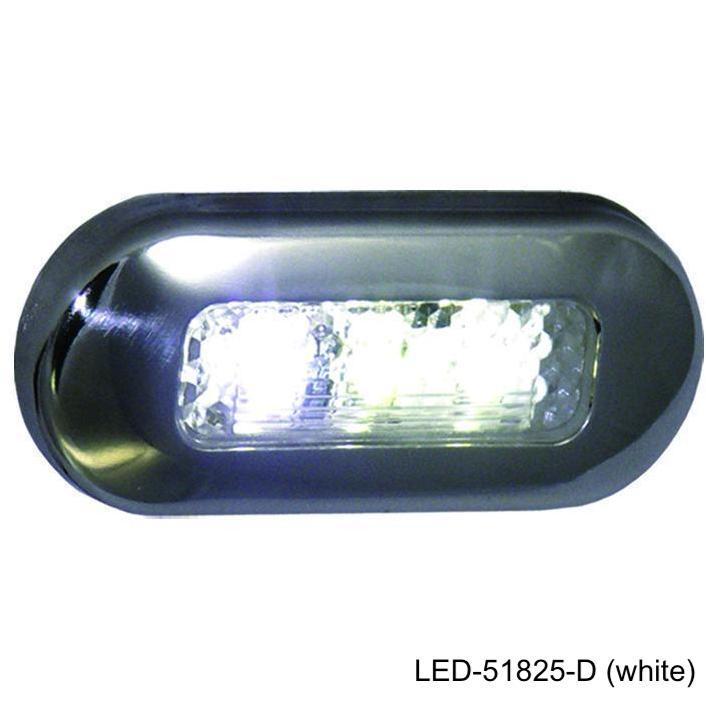 TH Marine Gear White - LED-51825-DP LED Oblong Courtesy Lights