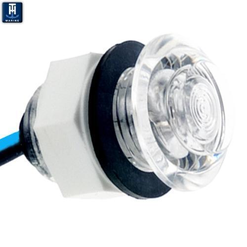 TH Marine Gear White LED Mini Button Livewell Light