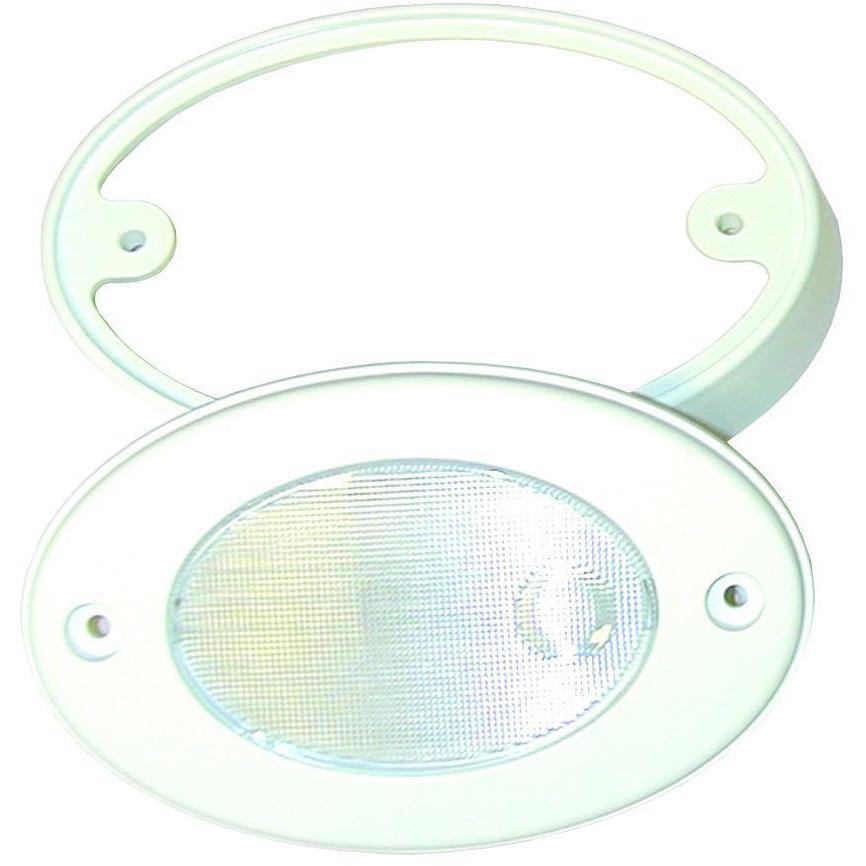 TH Marine Gear White Packaged - Light & Ring (LED-OCL-2K-DP) Oval Courtesy Lights