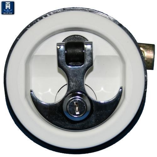 TH Marine Gear White with Chrome Handle (ALC-2-DP) / Locking Anchor Handle Lock