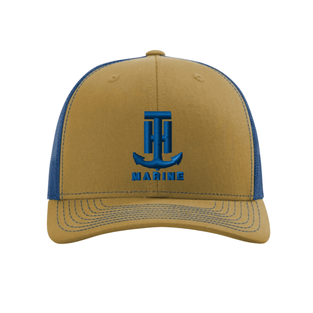 TH Marine Gear Yellow and Blue Logo Snapback Hat